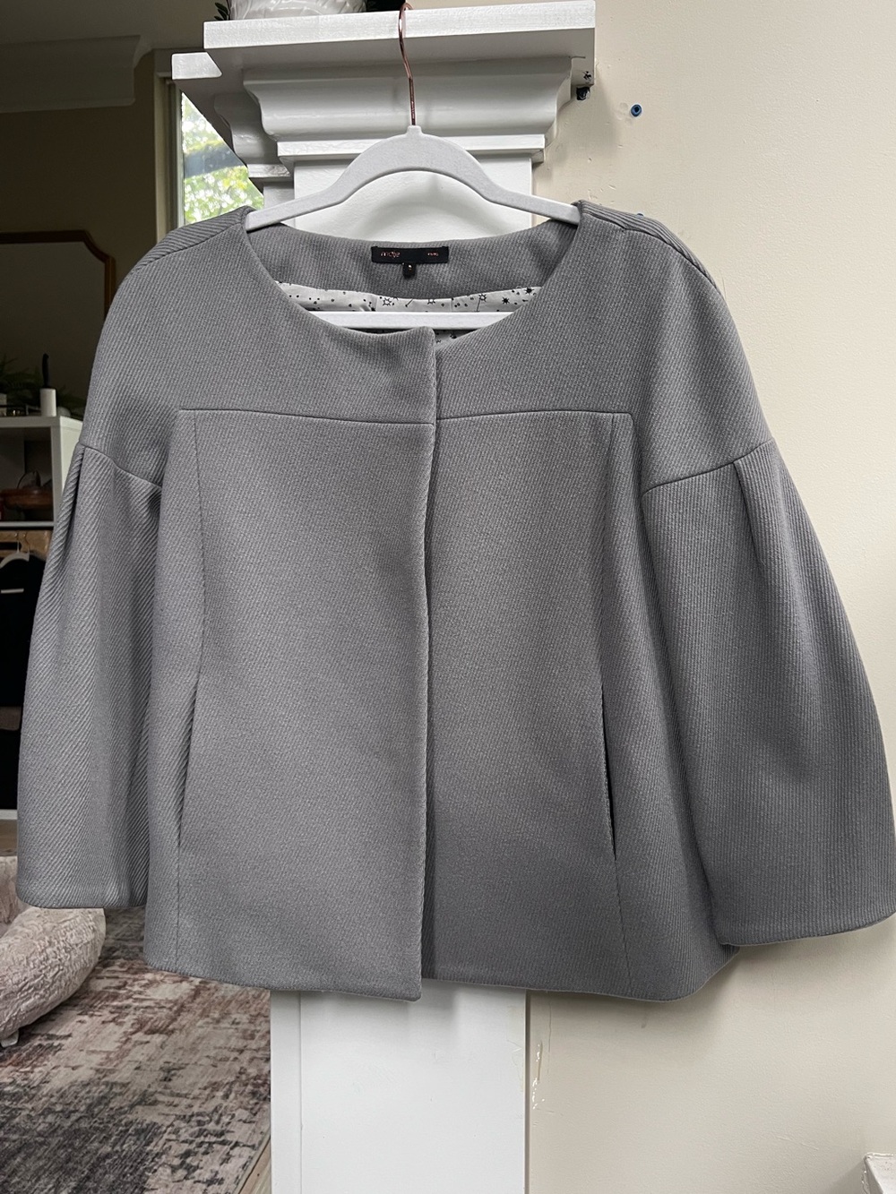 Maje collarless crop jacket - Picture 3 of 10